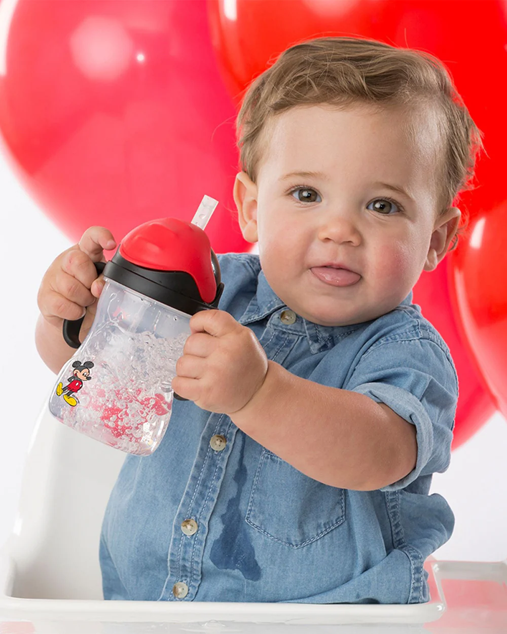 b.box Disney Weighted Straw Sippy Cup-Mickey Mouse-240 ml-6M+ - Image 8
