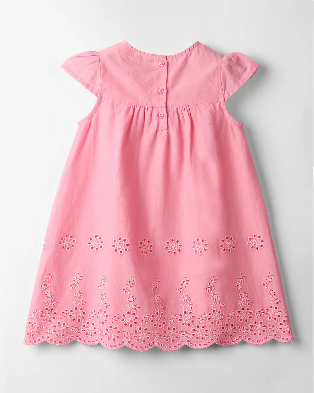 Beebay Pink Frock Dress-Solid Net-Cotton-For Infants - Image 2