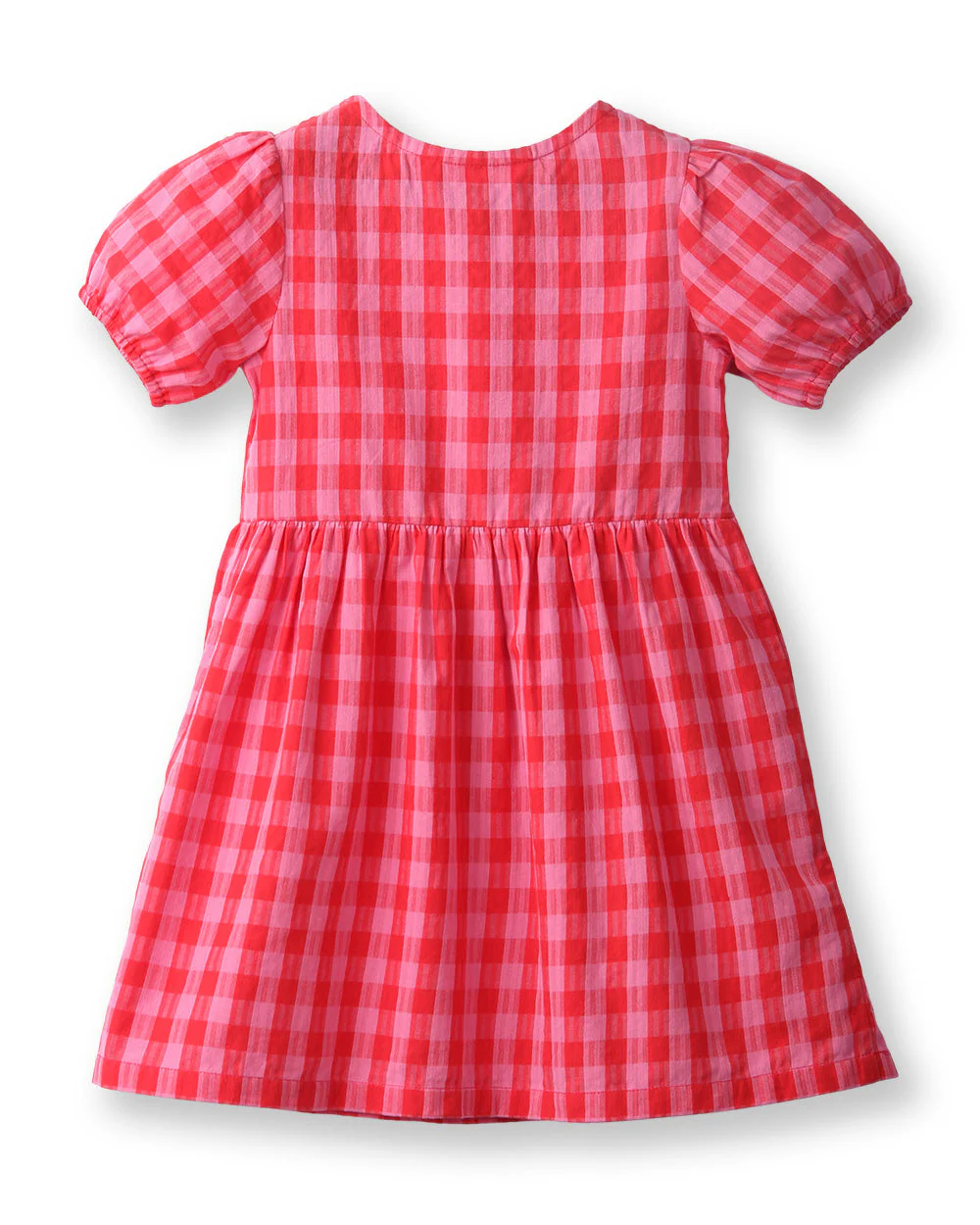 Beebay Red Frock Dress-Checkered-Cotton-For Infants - Image 2
