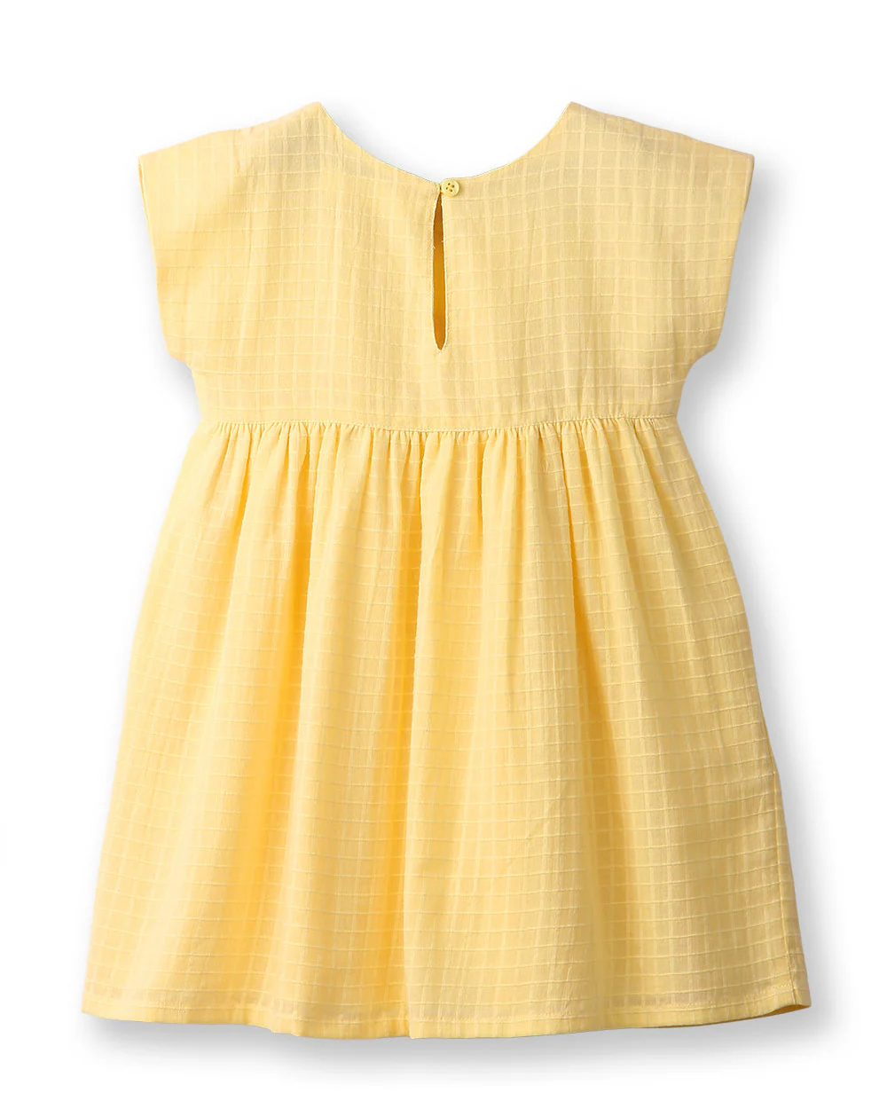 Beebay Yellow Frock Dress-Solid-Cotton-For Infants - Image 2