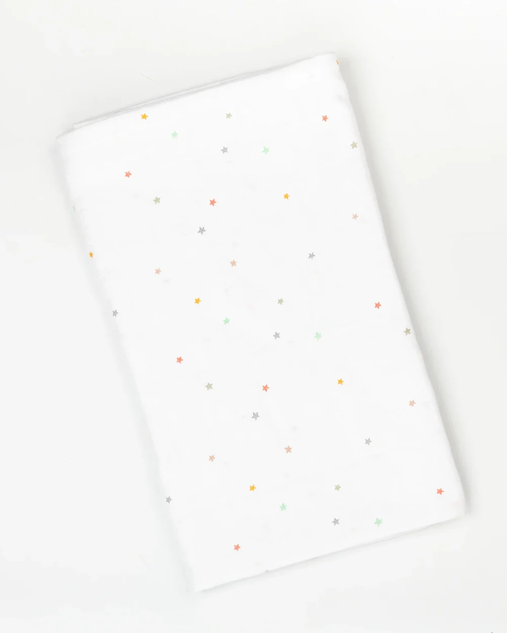 BeeLittle Baby Bath Towel-100% Organic Cotton Muslin-Colourful Stars