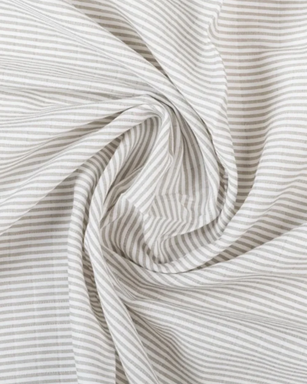 BeeLittle Baby Bath Towel-100% Organic Cotton Muslin-Stripes in Grey - Image 2