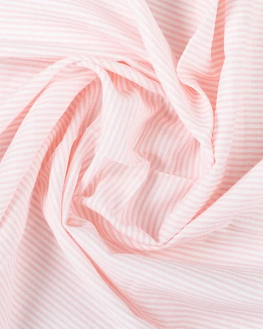 BeeLittle Baby Bath Towel-100% Organic Cotton Muslin-Stripes in Pink - Image 2