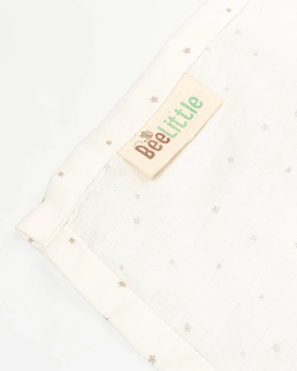 BeeLittle Baby Bath Towel-100% Organic Cotton Muslin-Tiny Stars - Image 4