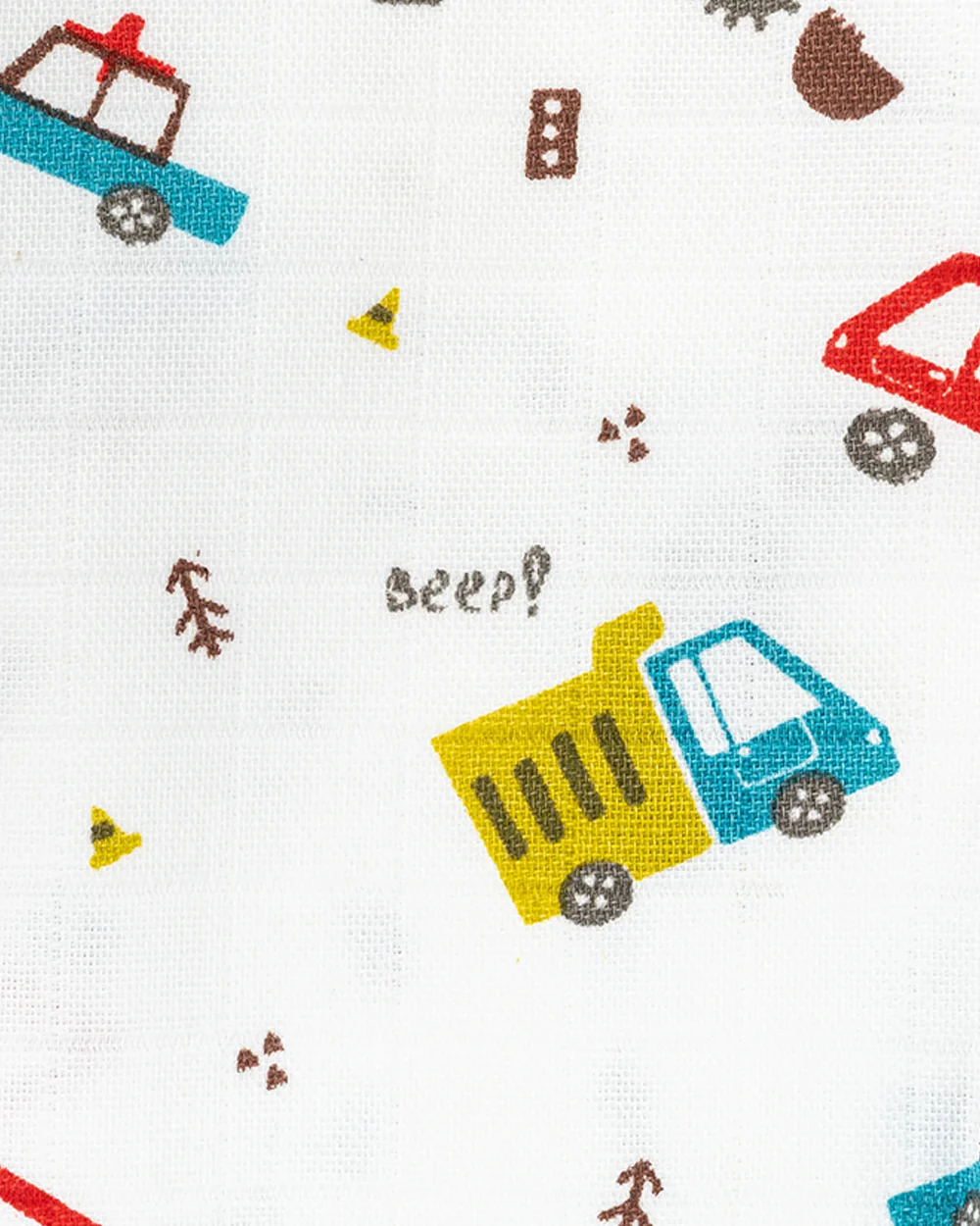 BeeLittle Baby Bath Towel-100% Anti-Bacterial and Double Layered Cotton Fabric-Tanker Truck - Image 3