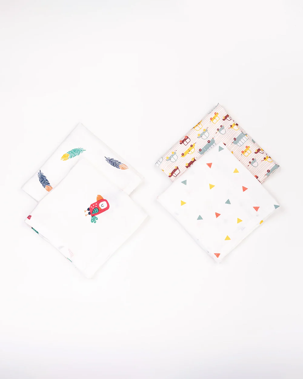 BeeLittle Bird Box-Muslin Wash Cloth-Pack of 4-0M+