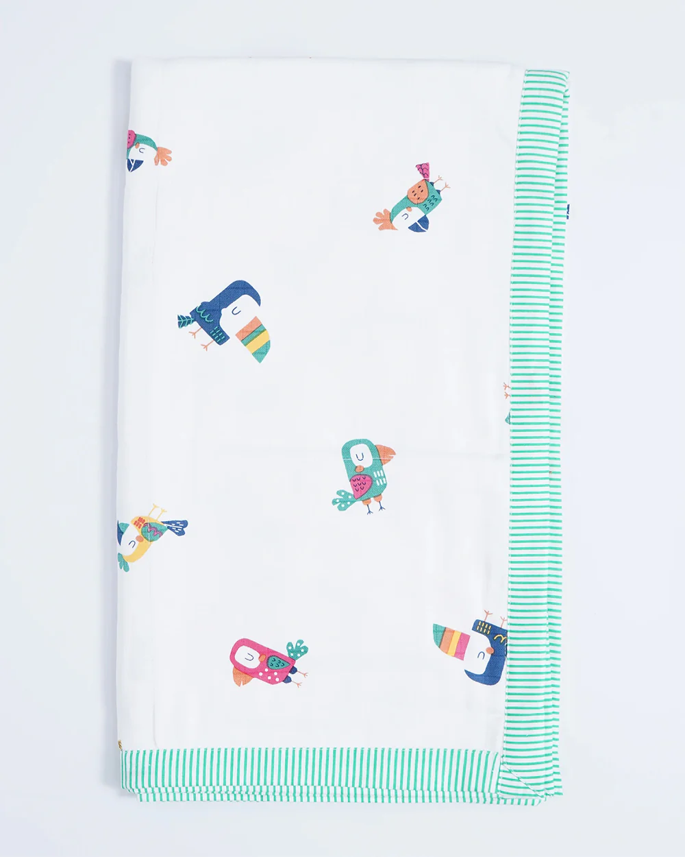 BeeLittle Bird Box Reversible Muslin Baby Blanket-For Infants - Image 2