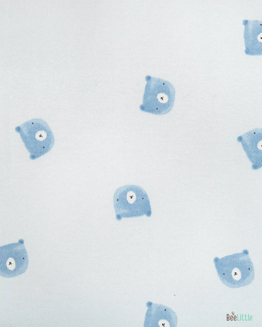 BeeLittle Blue Frock Dress-Blue Teddy-Organic Cotton-For Infants - Image 2