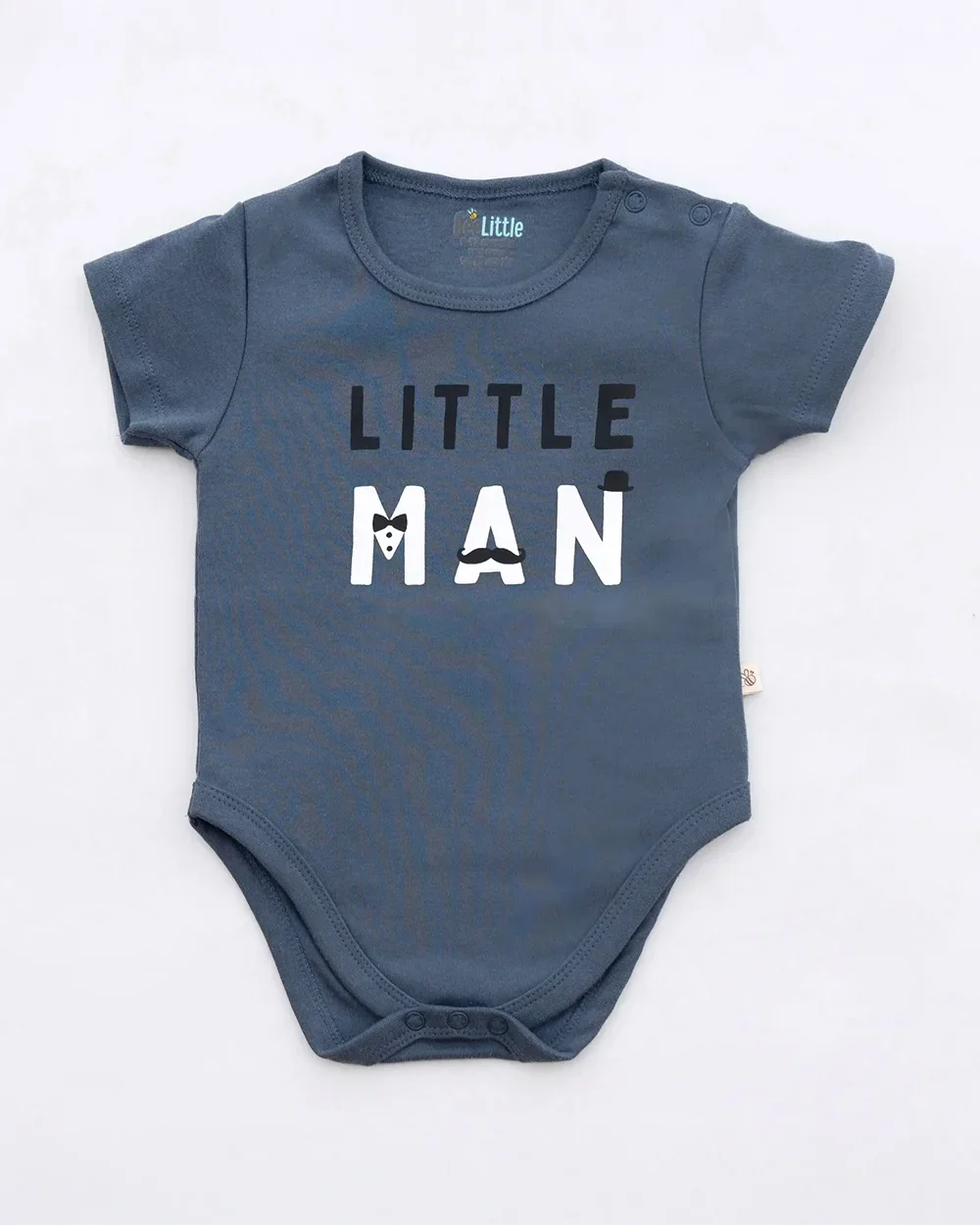 BeeLittle Blue & White Bodysuit-Little Man-Organic Cotton-Pack of 2-For Infants - Image 3