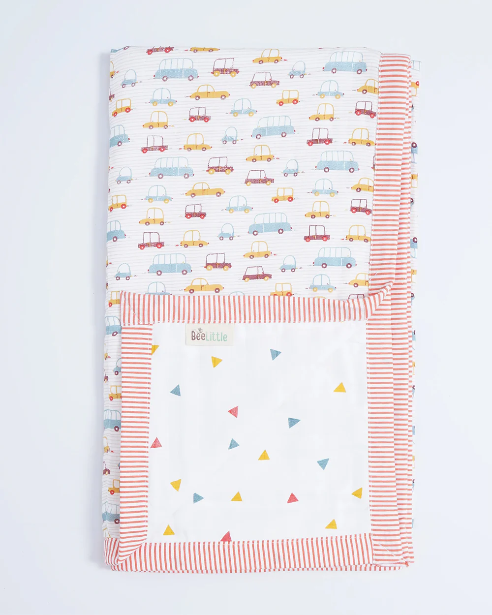 BeeLittle Cars 2.0 Reversible Muslin Baby Blanket-For Infants