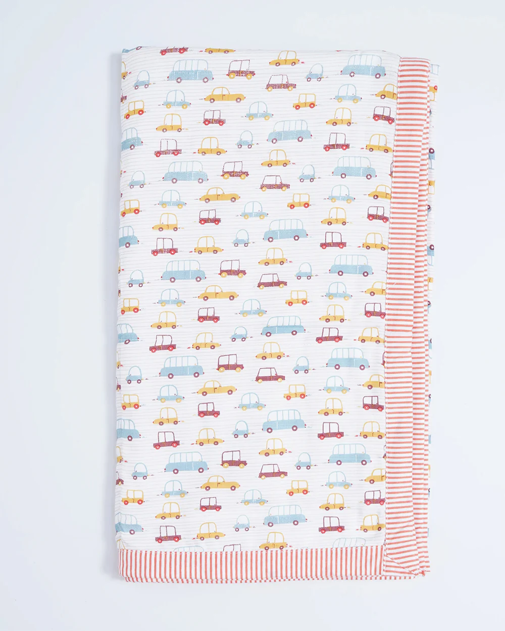 BeeLittle Cars 2.0 Reversible Muslin Baby Blanket-For Infants - Image 2