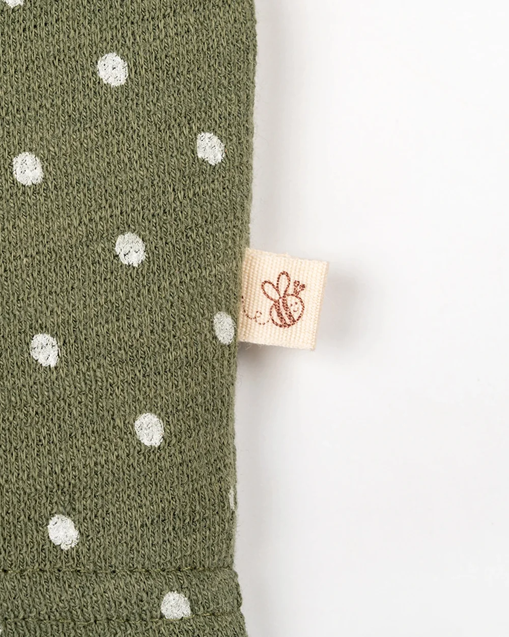BeeLittle Green Coord Set-Olive Dots-Organic Cotton-For Infants - Image 5