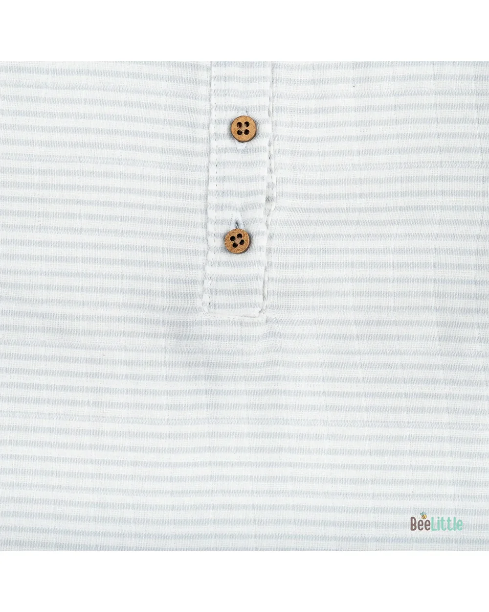 BeeLittle Green & White Shirt-Solid-Organic Cotton-Pack of 2-For Infants - Image 6