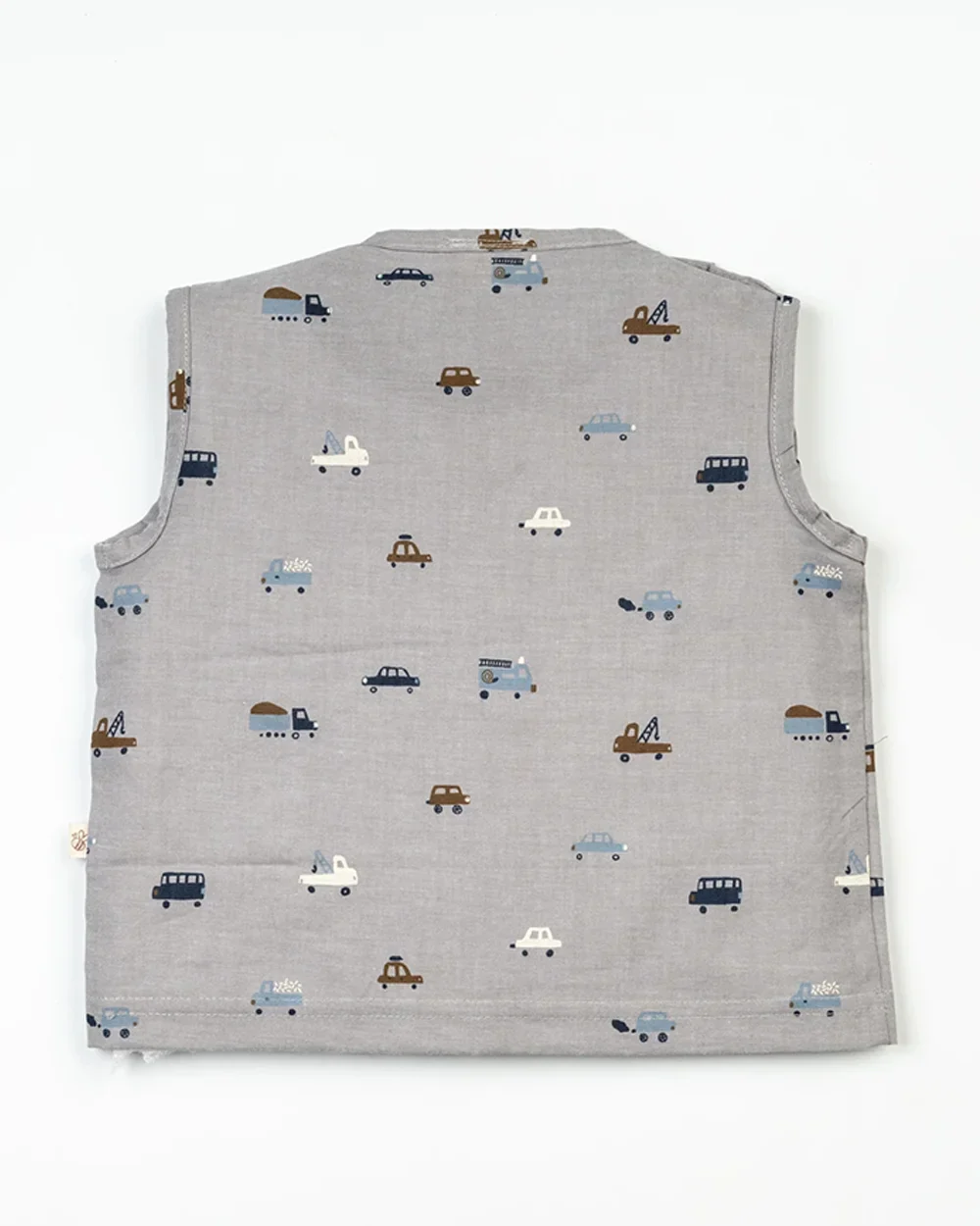 BeeLittle Lilac Jhabla Set-Cars-Organic Cotton-For Infants - Image 7