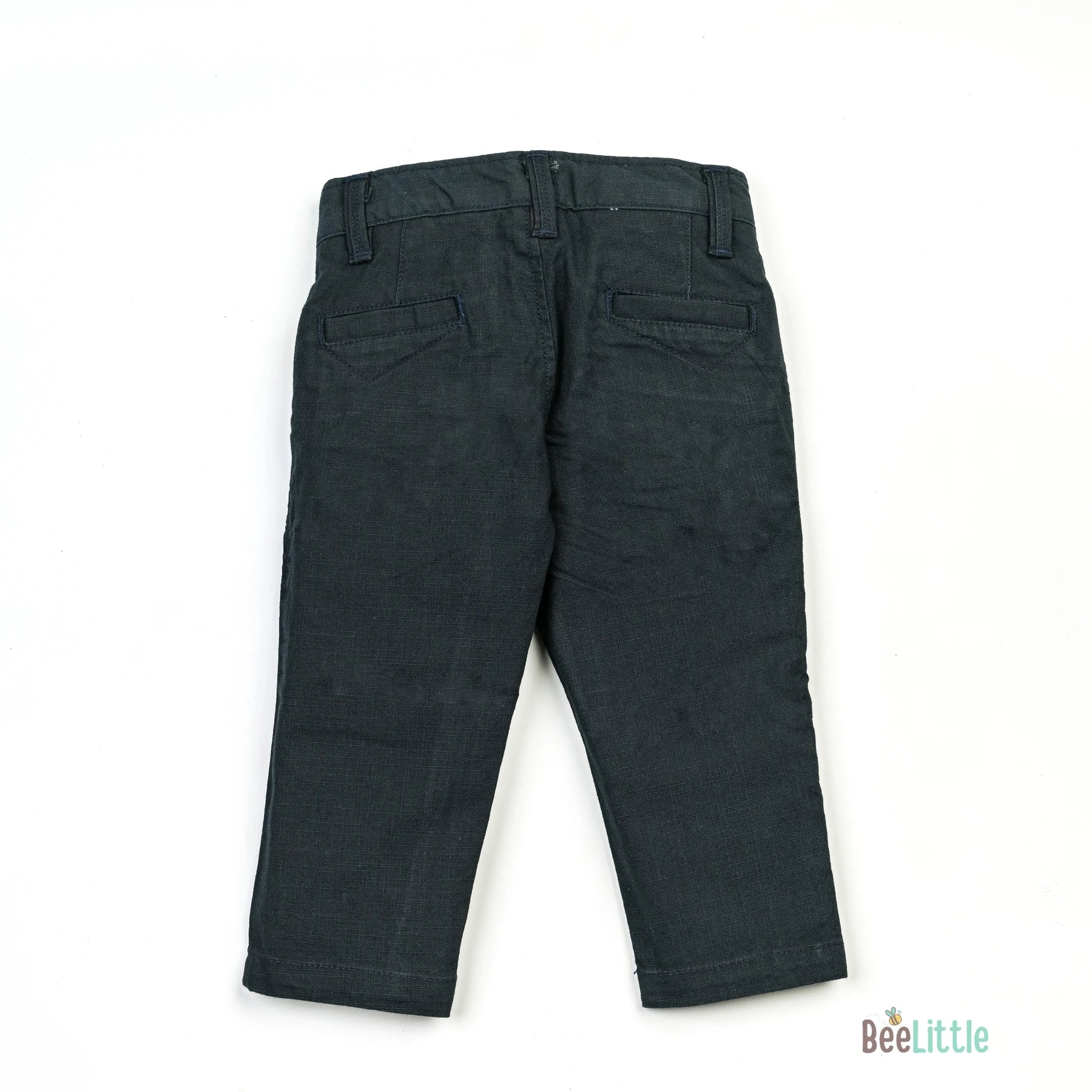 BeeLittle Navy Blue Trousers-Navy-Cotton-For Infants - Image 4