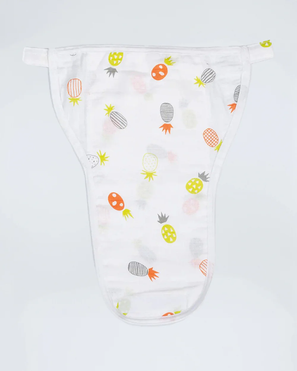 BeeLittle Pineapple Vibes Velcro Nappy-Organic Cotton-Washable & Reusable-3 to 6M-Pack of 3 - Image 2