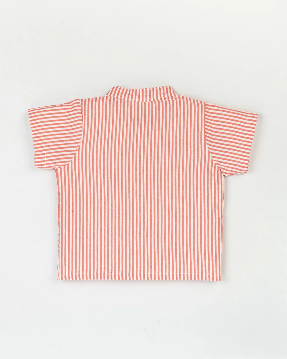 Beelittle Red Top & Shorts Set-Red Stripes-Organic Cotton-For Infants - Image 2