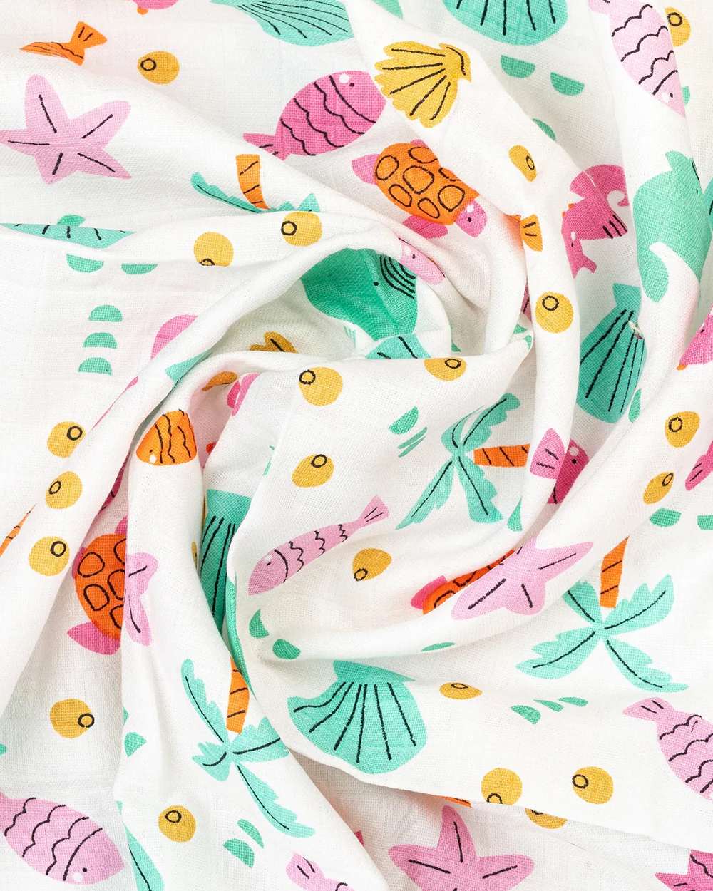 BeeLittle Sea Shore Organic Muslin Swaddle-Infant Wraps - Image 2