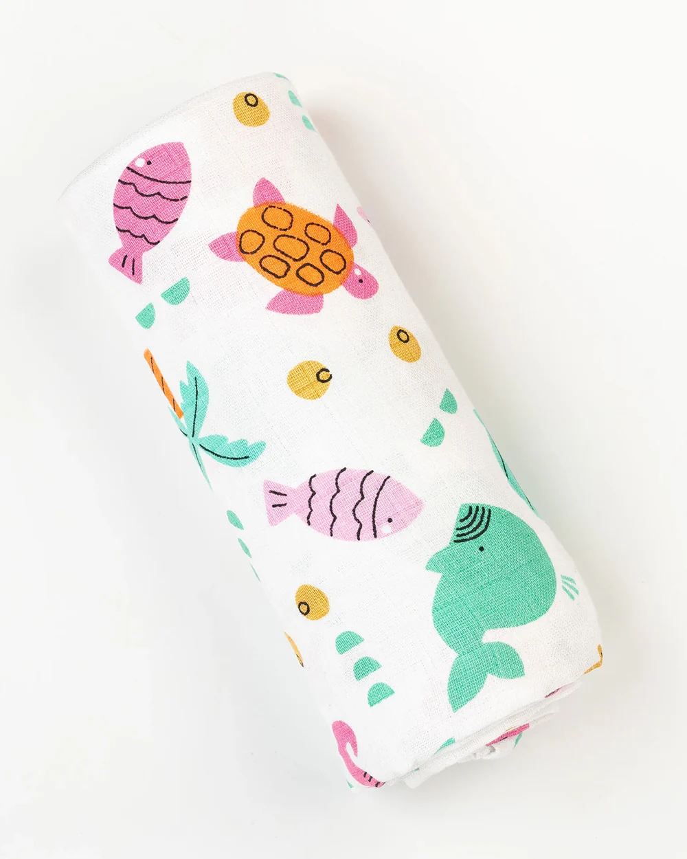 BeeLittle Organic Muslin Swaddles-Sea Shore & Teal Green-Pack of 2-Infant Wraps - Image 3