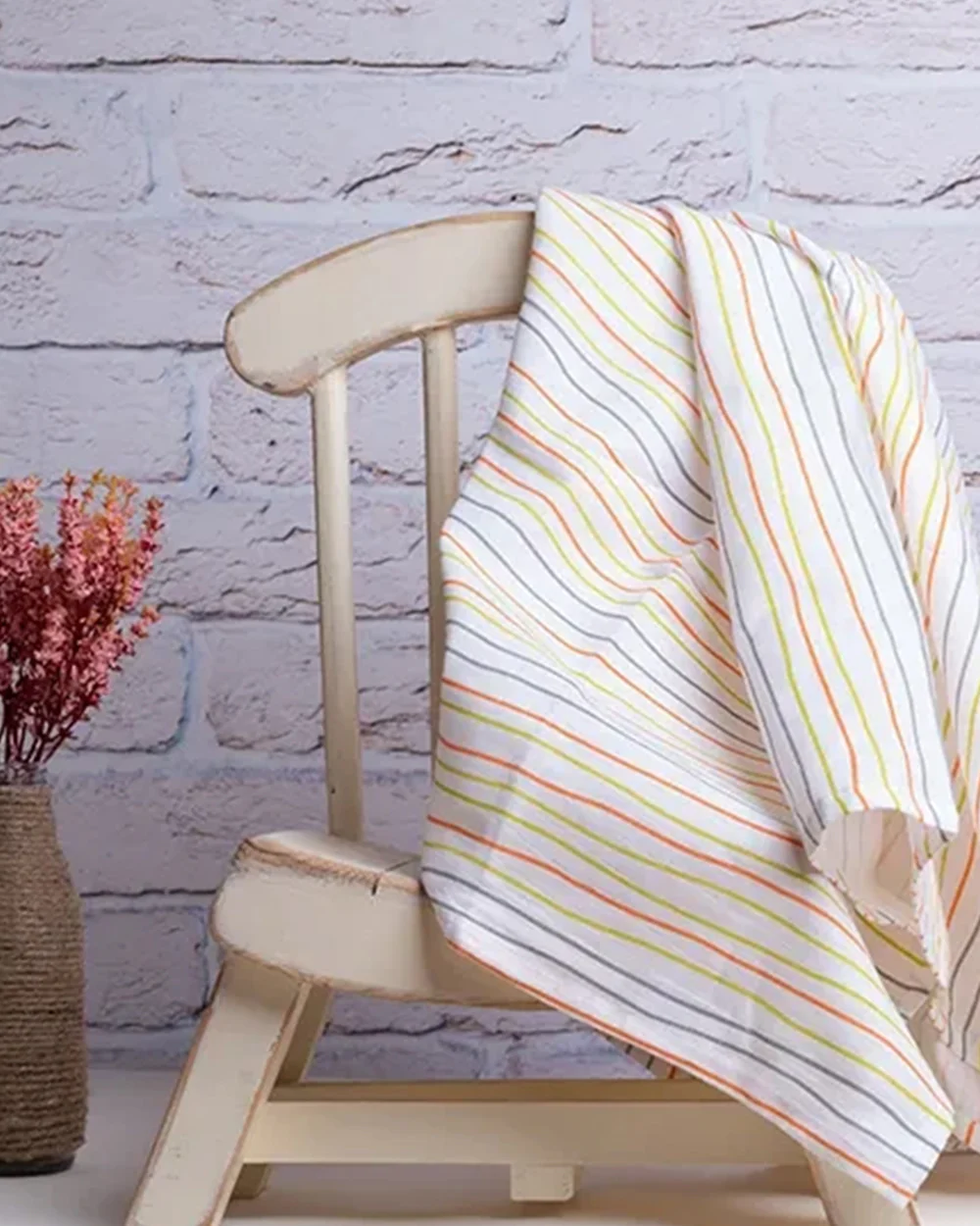 BeeLittle Solid Stripes Organic Muslin Swaddle-Infant Wraps - Image 2