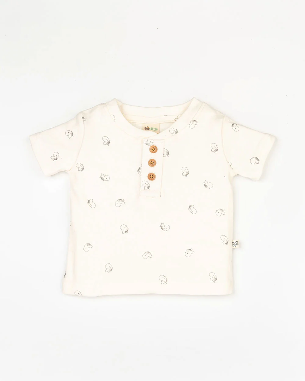 Beelittle White & Black Top & Shorts Set-Tiny Bucks-Cotton-For Infants - Image 2
