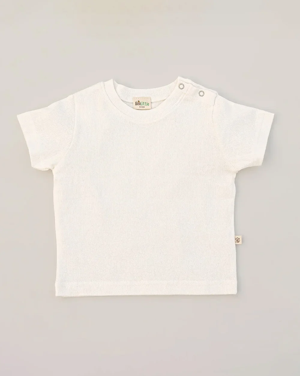 BeeLittle White T-shirt-Panda-Organic Cotton-Pack of 2-For Infants - Image 3