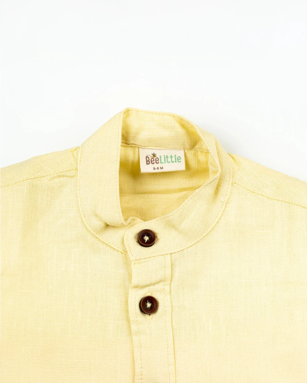 BeeLittle Yellow Shirt-Solid-Cotton-For Infants - Image 2