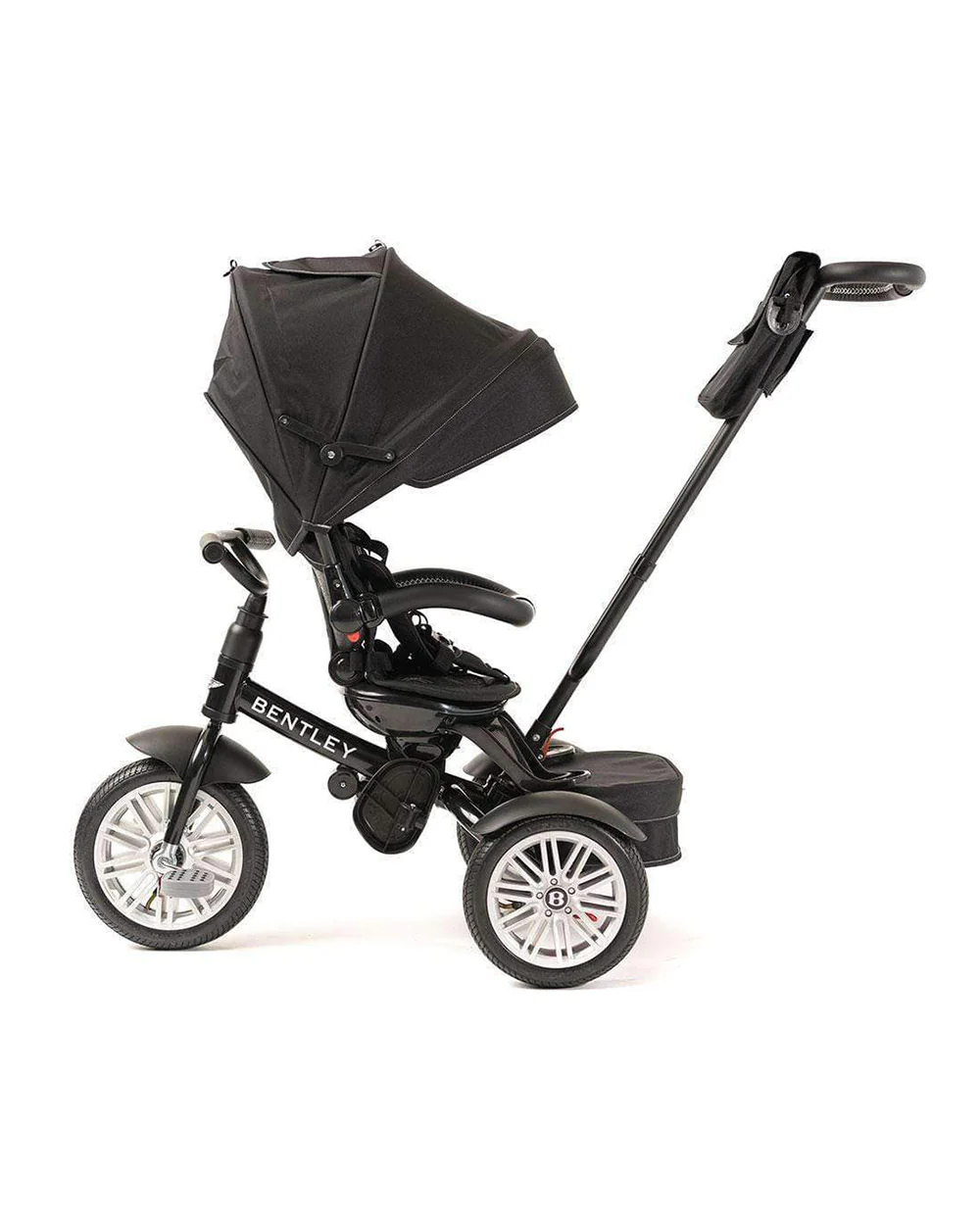 Bentley 6-in-1 Baby Stroller-Bentley Continental GT Speed Replica Wheel-Rotating Seat-With Bentley Bag-6M to 5Y-Onyx Black - Image 5