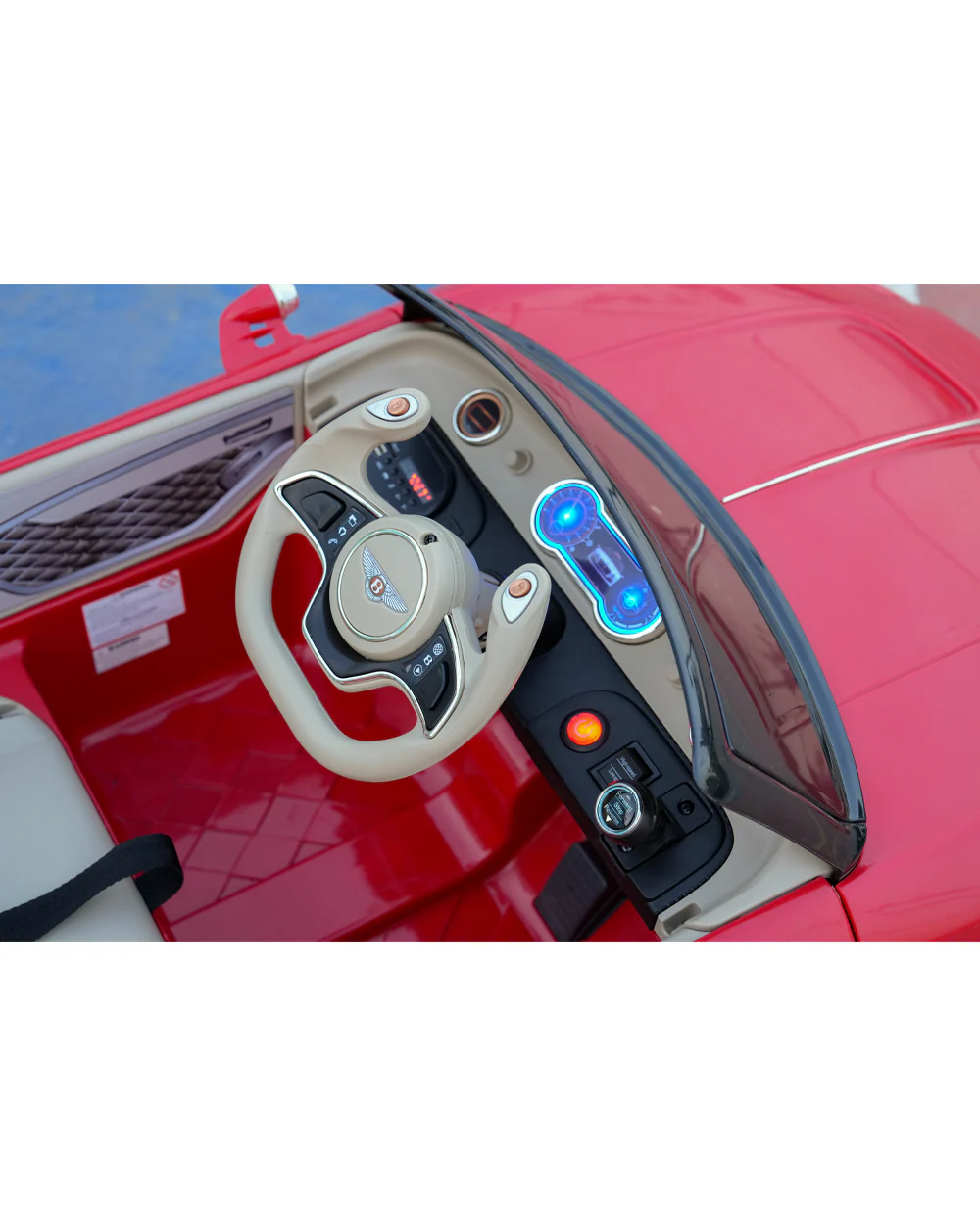 Bentley EXP 12 Speed 6e Ride On Car-Battery Operated-3 Point Safety Belt-With Manual or Remote Option to Steer-Tough Tires with Rear Suspension-Bold Gullwing Doors-Emotorad-For 3Y+ (Upto 30 Kg)-Red - Image 12