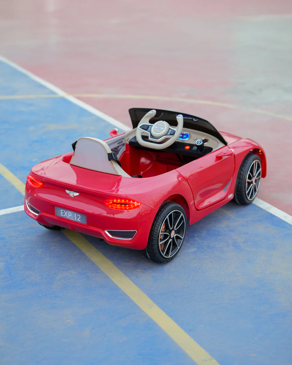 Bentley EXP 12 Speed 6e Ride On Car-Battery Operated-3 Point Safety Belt-With Manual or Remote Option to Steer-Tough Tires with Rear Suspension-Bold Gullwing Doors-Emotorad-For 3Y+ (Upto 30 Kg)-Red - Image 15
