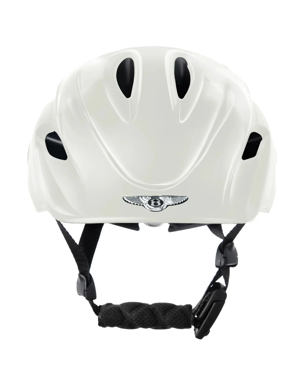 Bentley Kids Safety Helmet-Breathable Bottom Cloth for Comfort-German Patented Fidlock Magnetic Fastener-With Metal Bentley Badge-For Toddlers-For 2 to 5Y-Glacier White - Image 3