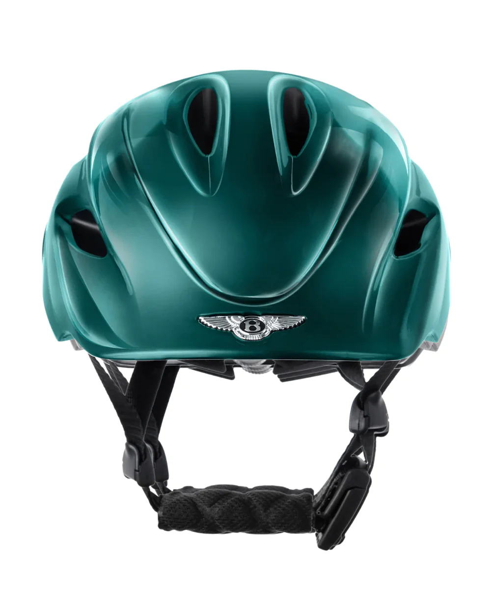 Bentley Kids Safety Helmet-Breathable Bottom Cloth for Comfort-German Patented Fidlock Magnetic Fastener-With Metal Bentley Badge-For Toddlers-For 2 to 5Y-Spruce Green - Image 3