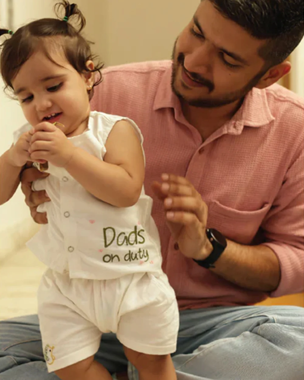 Bhaakur White Hedgehog Top & Shorts Set-100% GOTS Certified Cotton-Sleeveless-For Infants - Image 2