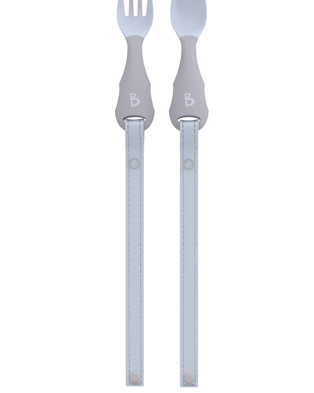 Bibado Handi Cutlery-Attachable Weaning Spoon & Fork Set-Dino Roar Mist-For Infants - Image 4