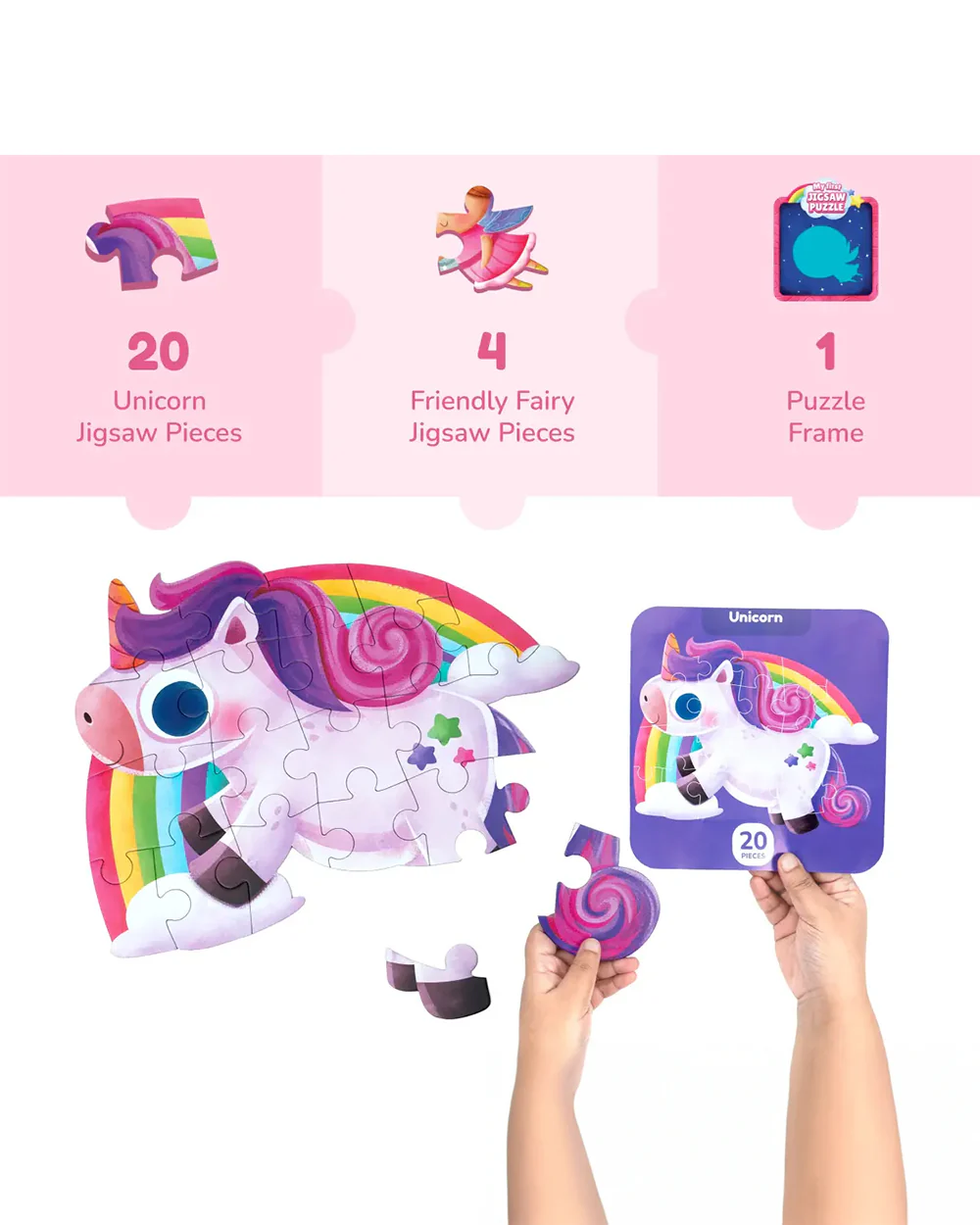Bloomingo My First Jigsaw Puzzle-Unicorn & The Friendly Fairy-24 Pieces-Learning & Educational Toys-24M+ - Image 3