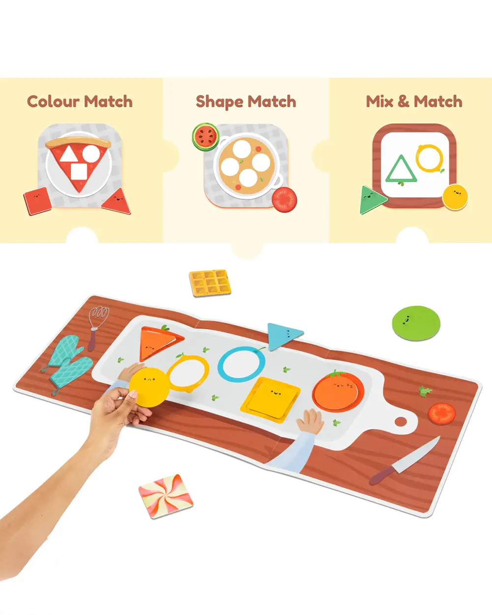 Bloomingo The Shapes & Colours Puzzle-Cafe -24 Pieces-Learning & Educational Toys-24M+ - Image 3