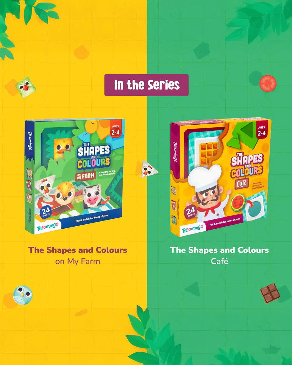 Bloomingo The Shapes & Colours Puzzle-Cafe -24 Pieces-Learning & Educational Toys-24M+ - Image 6