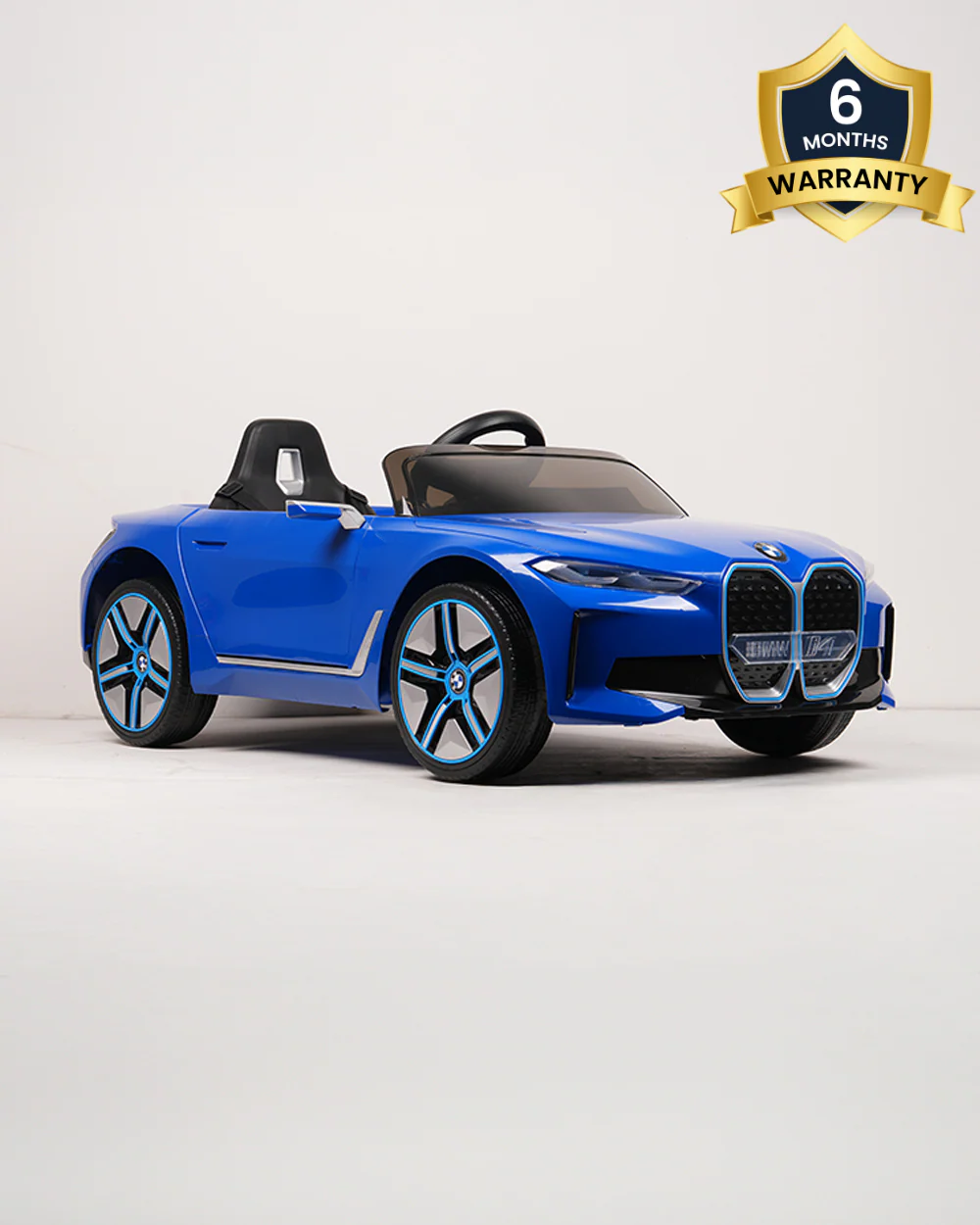 BMW i4 Ride On Car-Battery Operated-With Manual or Remote Option to Steer-Tough Tires with Rear Suspension-Integrated Music-Emotorad-For 3Y+ (Upto 30 kg)-Blue - Image 2