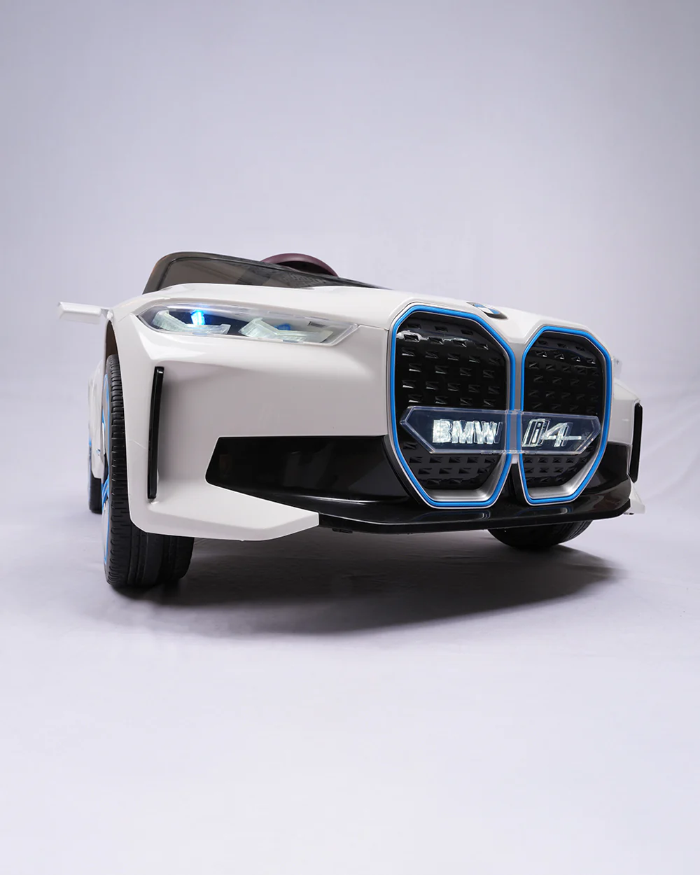 BMW i4 Ride On Car-Battery Operated-With Manual or Remote Option to Steer-Tough Tires with Rear Suspension-Integrated Music-Emotorad-For 3Y+ (Upto 30 kg)-White - Image 13