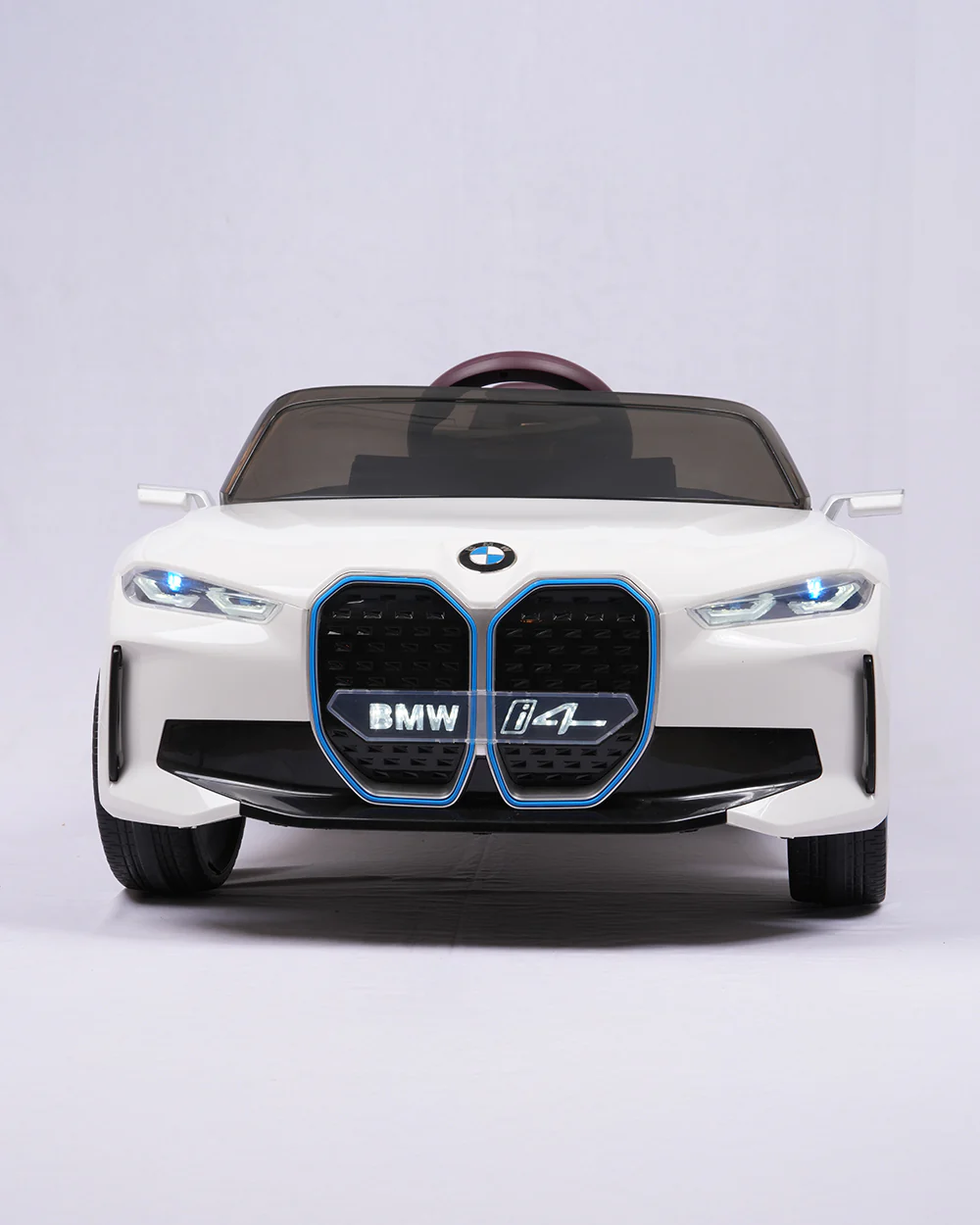 BMW i4 Ride On Car-Battery Operated-With Manual or Remote Option to Steer-Tough Tires with Rear Suspension-Integrated Music-Emotorad-For 3Y+ (Upto 30 kg)-White - Image 3