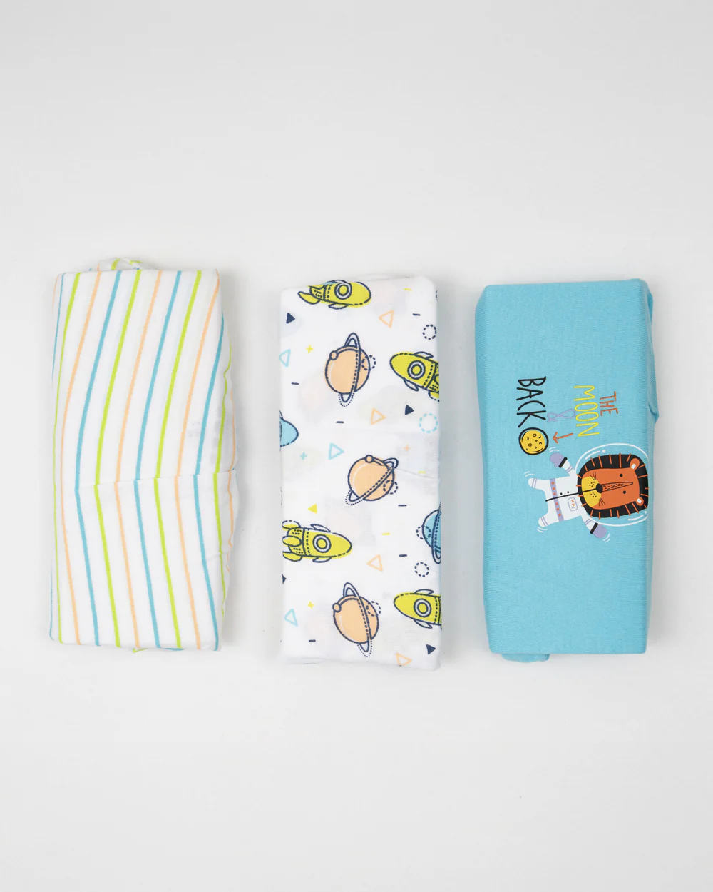 Bodycare Blue & Multicolor Briefs-Printed-Cotton-Pack of 3-For Infants - Image 2