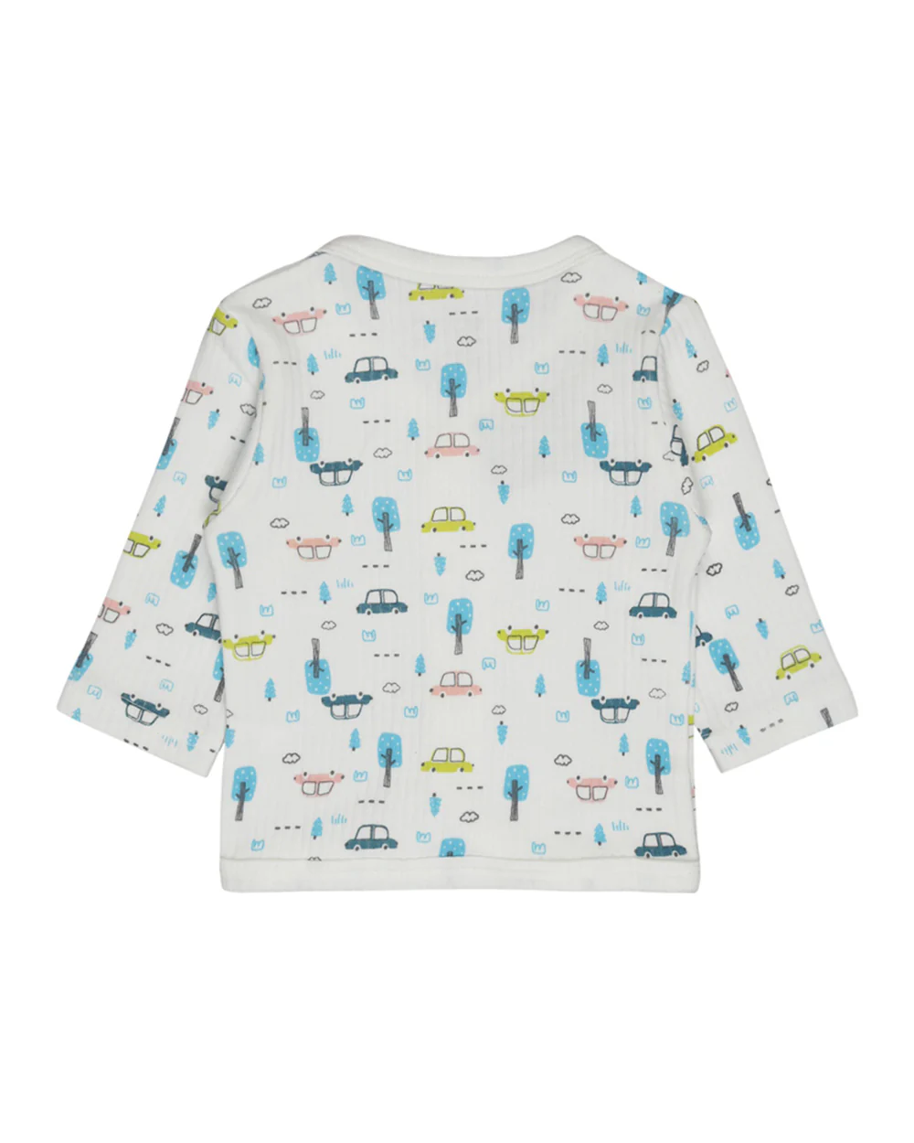 Bodycare Blue Winter Wear Thermal Set-Cars-Cotton-For Infants - Image 3