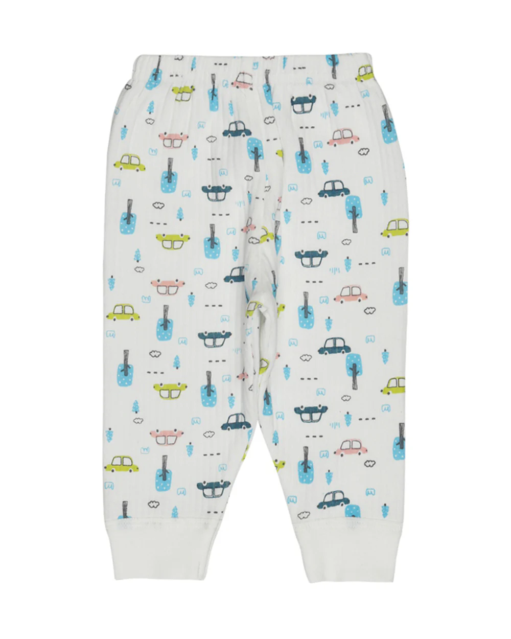 Bodycare Blue Winter Wear Thermal Set-Cars-Cotton-For Infants - Image 5