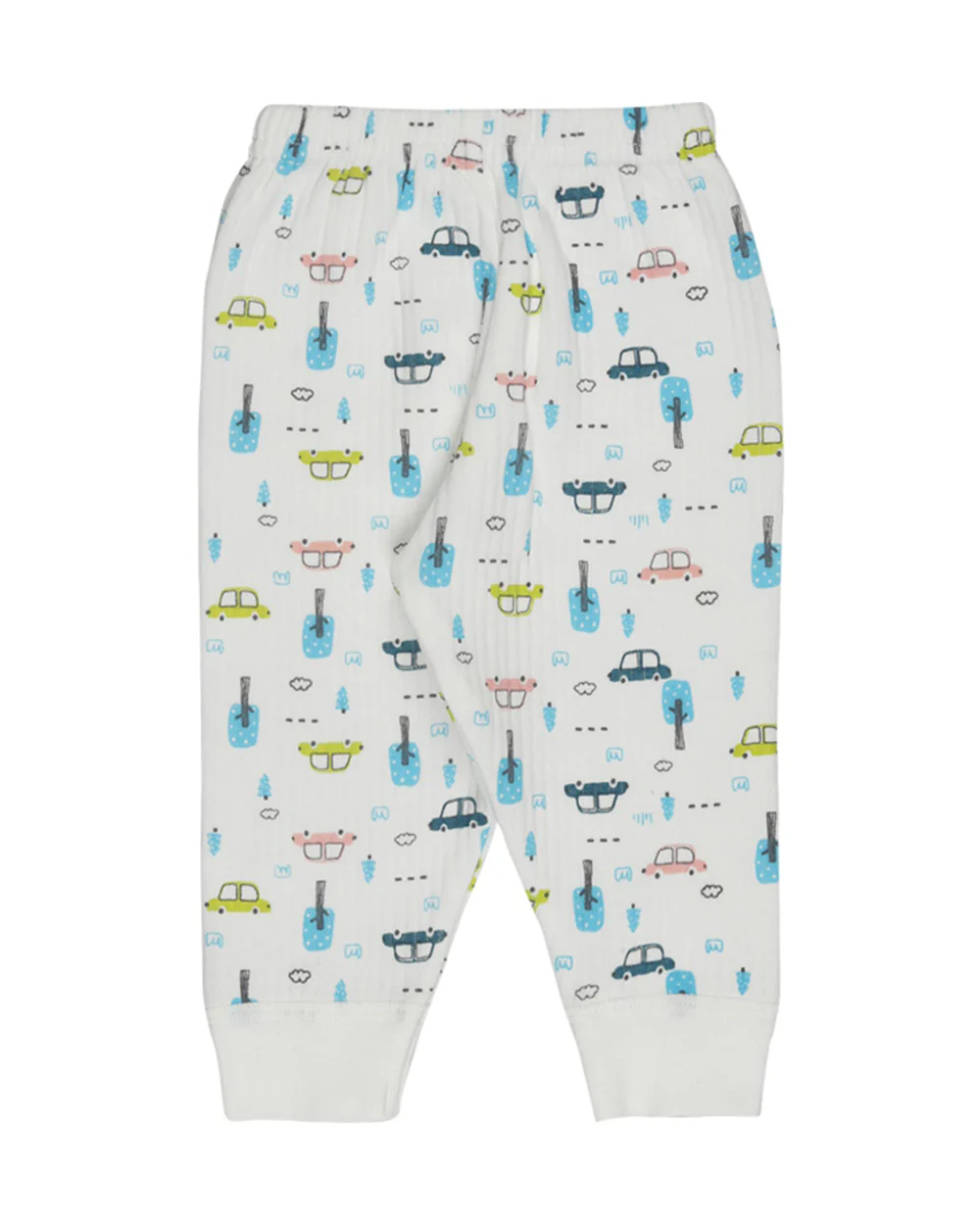 Bodycare Blue Winter Wear Thermal Set-Cars-Cotton-For Infants - Image 6