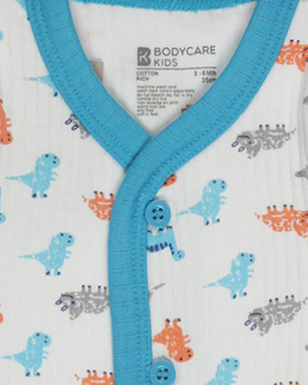 Bodycare Blue Winter Wear Thermal Set-Dinosaur-Cotton-For Infants - Image 4