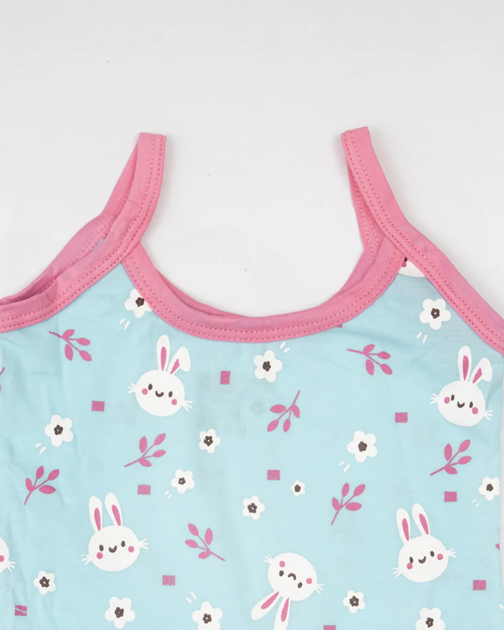 Bodycare Pink, Light Blue & Multicolor Vests-Printed-Cotton-Pack of 3-For Infants - Image 2