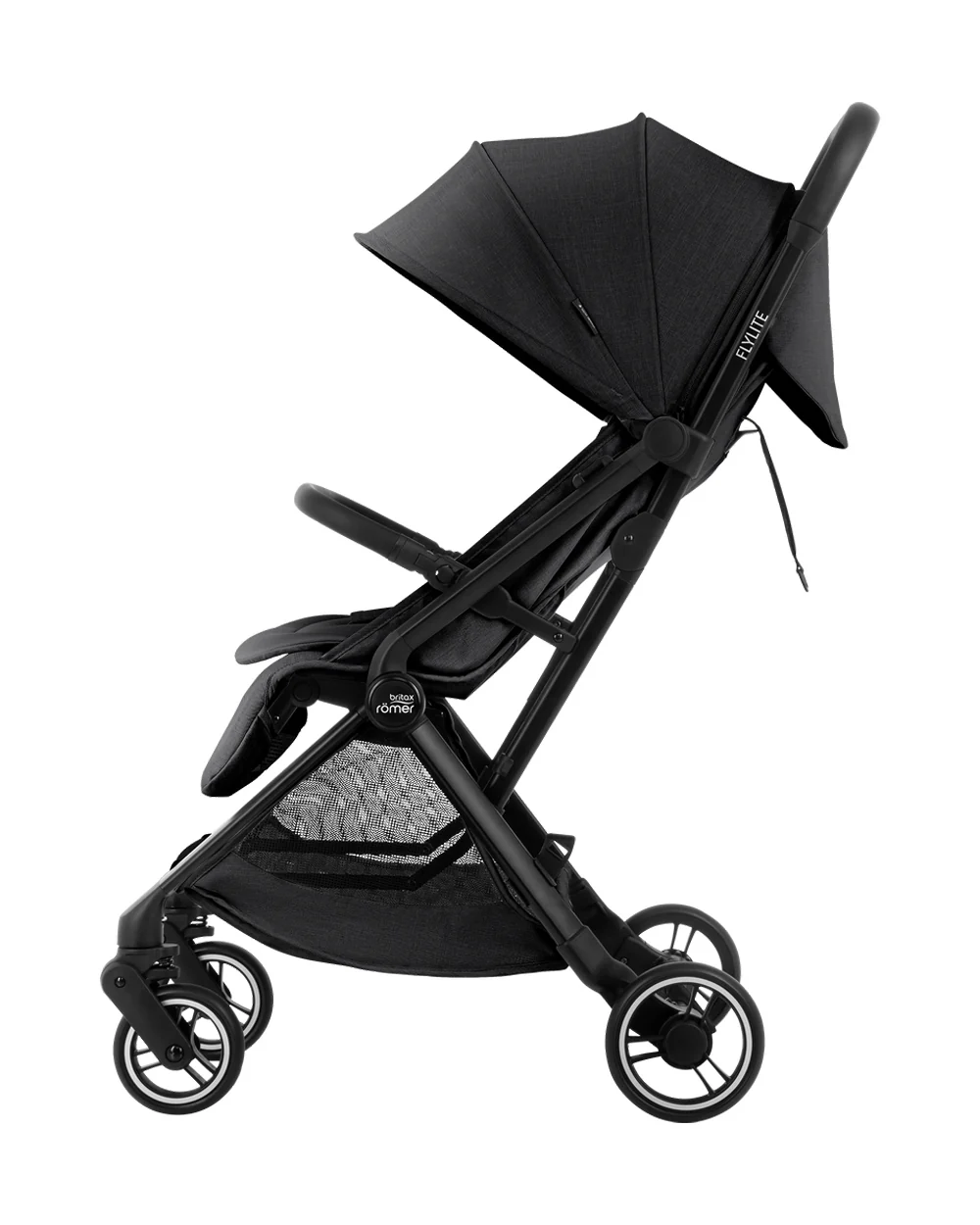 Britax Flylite Cabin Friendly Stroller-Extra Large Extendable Canopy-One Hand Fold-Flat Reclining Seat-For 0 to 4Y (Upto 22Kg)-Carbon Black - Image 6