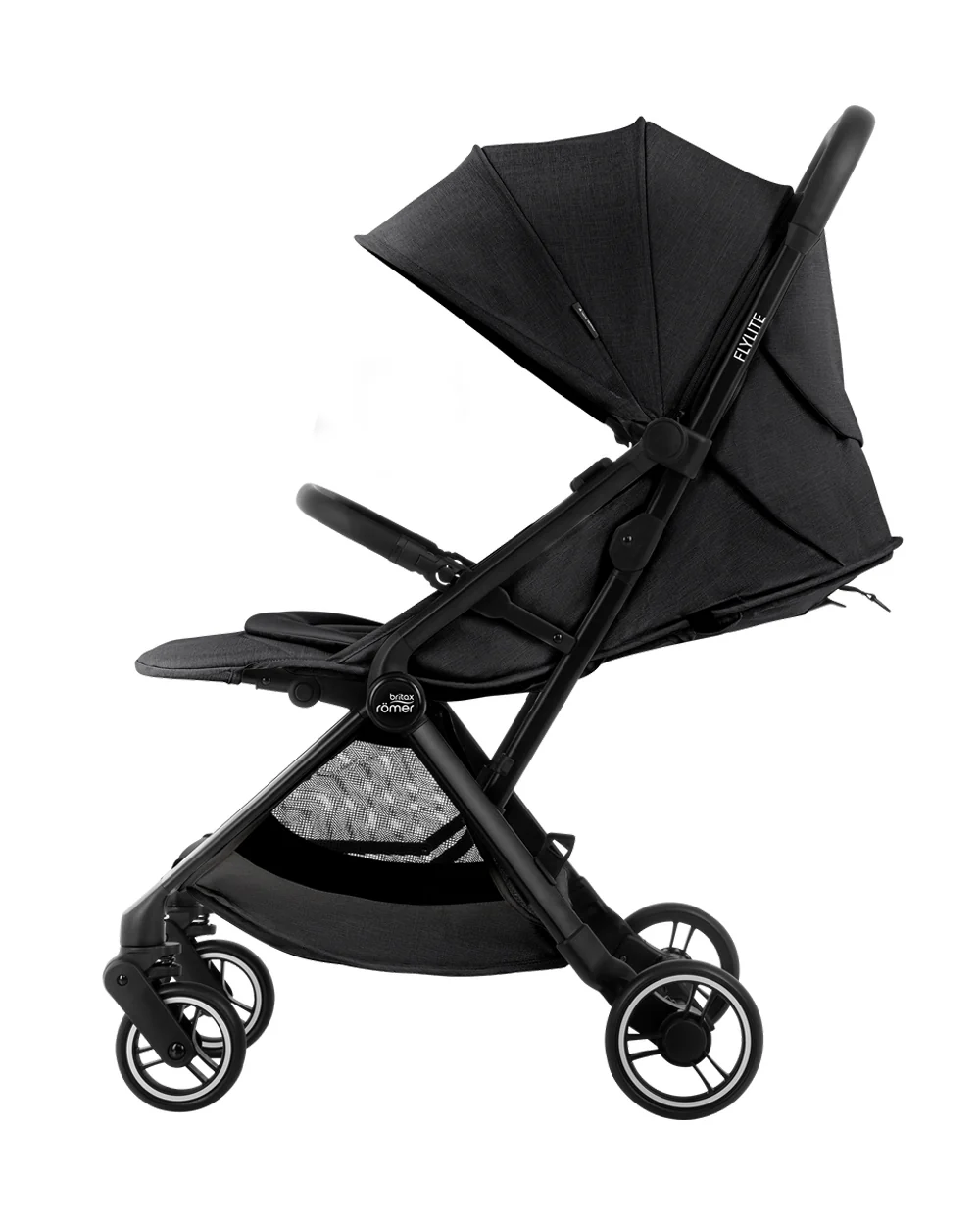 Britax Flylite Cabin Friendly Stroller-Extra Large Extendable Canopy-One Hand Fold-Flat Reclining Seat-For 0 to 4Y (Upto 22Kg)-Carbon Black - Image 7