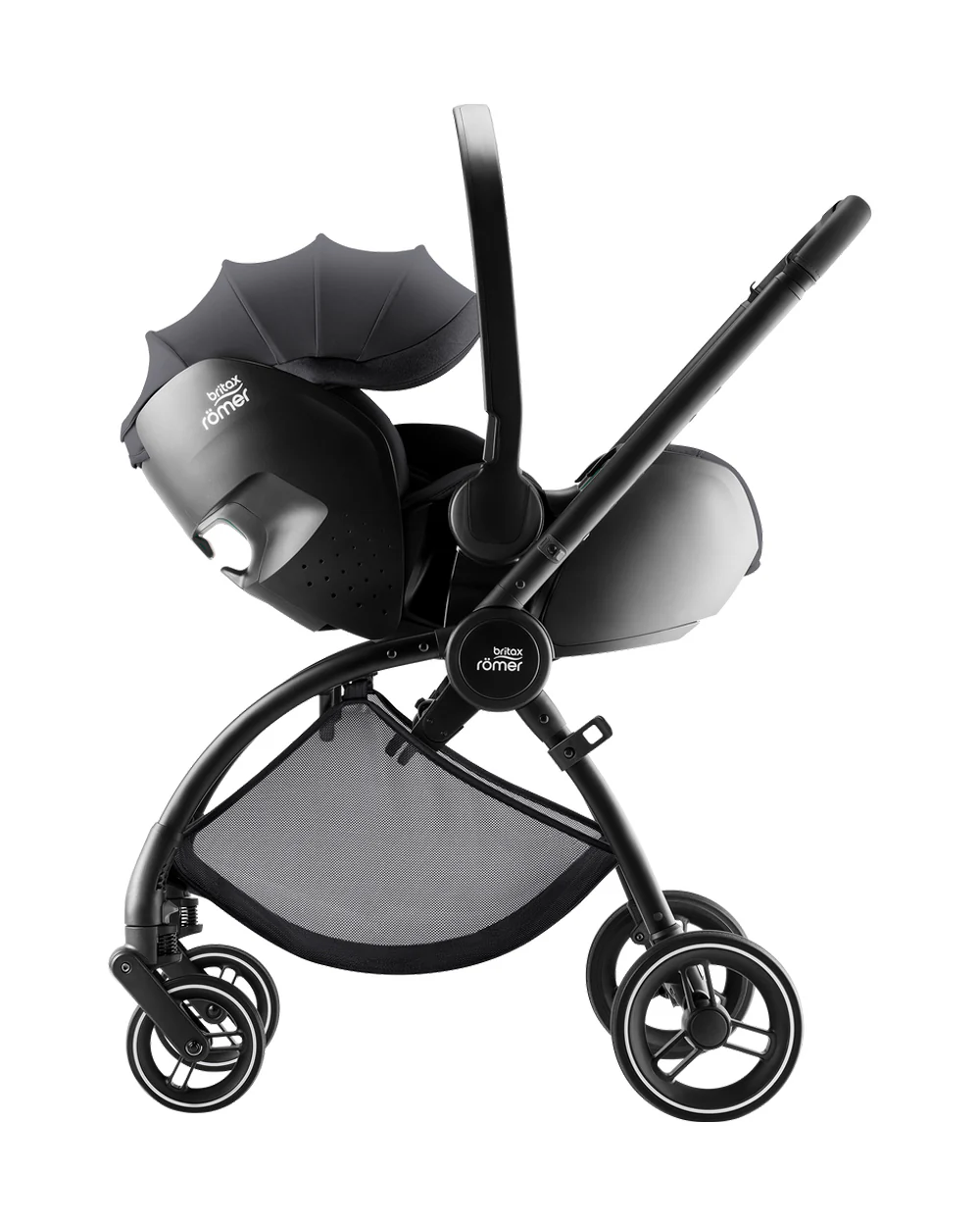 Britax Rio Lightweight Stroller-Height Adjustable Parent Handle Bar-Reversible & Flat Reclining Seat-One Hand Fold-Includes Cup Holder-For 0 to 4Y (Upto 22Kg)-Carbon Black - Image 11
