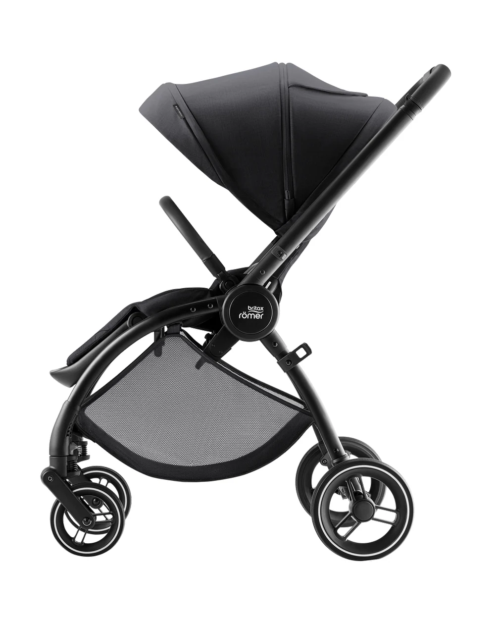 Britax Rio Lightweight Stroller-Height Adjustable Parent Handle Bar-Reversible & Flat Reclining Seat-One Hand Fold-Includes Cup Holder-For 0 to 4Y (Upto 22Kg)-Carbon Black - Image 7